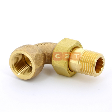Американка бронзовая угловая НР-ВР  1/2" (Viega)